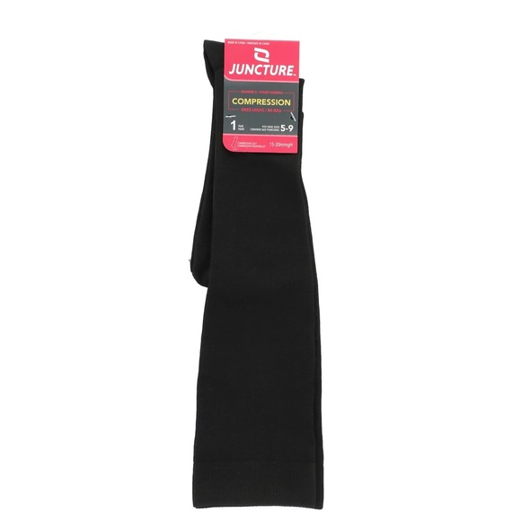 juncture Accessories Two Pair Black Compression Knee High Socks